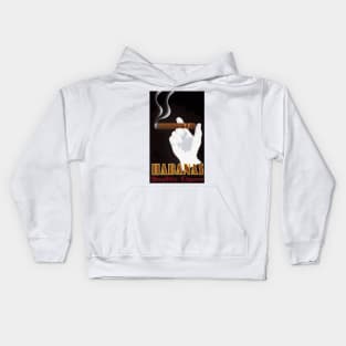 Habanas Quality Cigars - Art Deco Advertising Poster Kids Hoodie